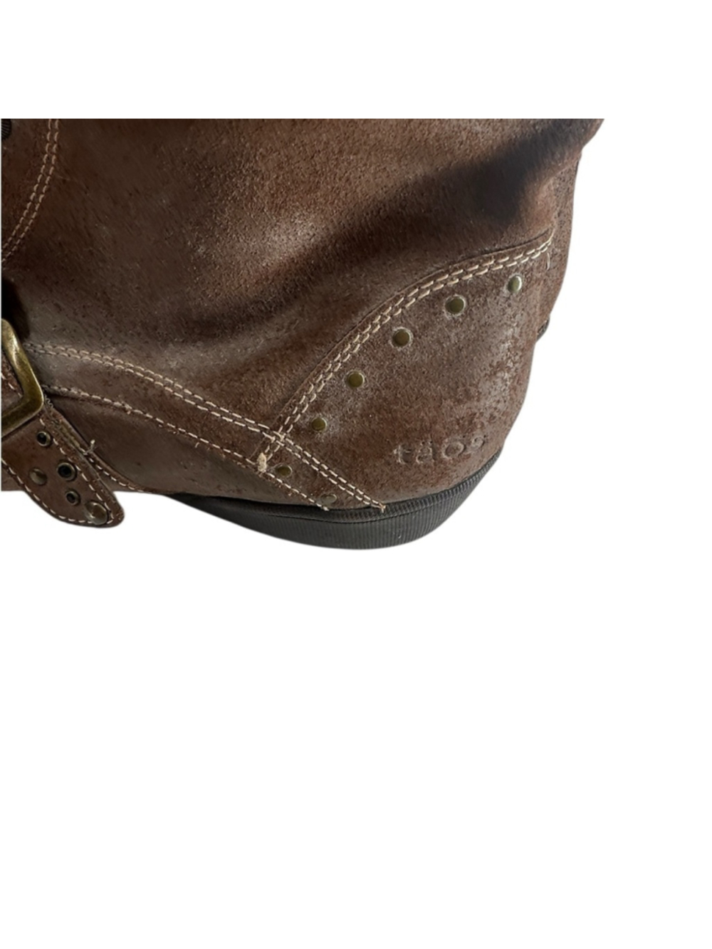 Taos boots cadette 2 Brown Leather Boots studded lace up zipper comfort sz 10 - Picture 11 of 13